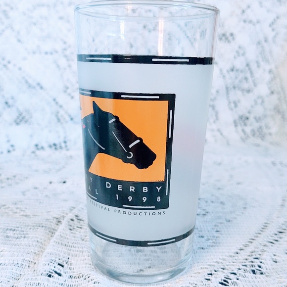VINTAGE COLLECTIBLE OFFICIAL PEPSI 1998 KENTUCKY DERBY FESTIVAL GLASS 5.25" - Picture 2 of 10